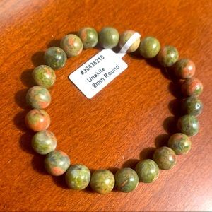 Unakite Bracelet 8mm stretchy